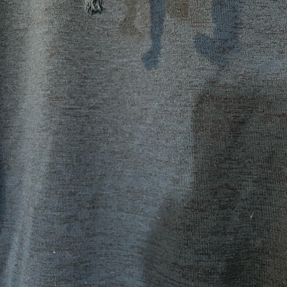 Blue grey fleck cowl shirt L - Picture 3 of 6